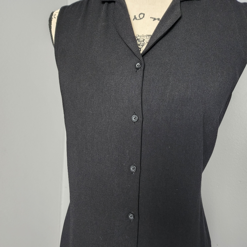 Apt.9 black button down dress, size 10 - Picture 2 of 6